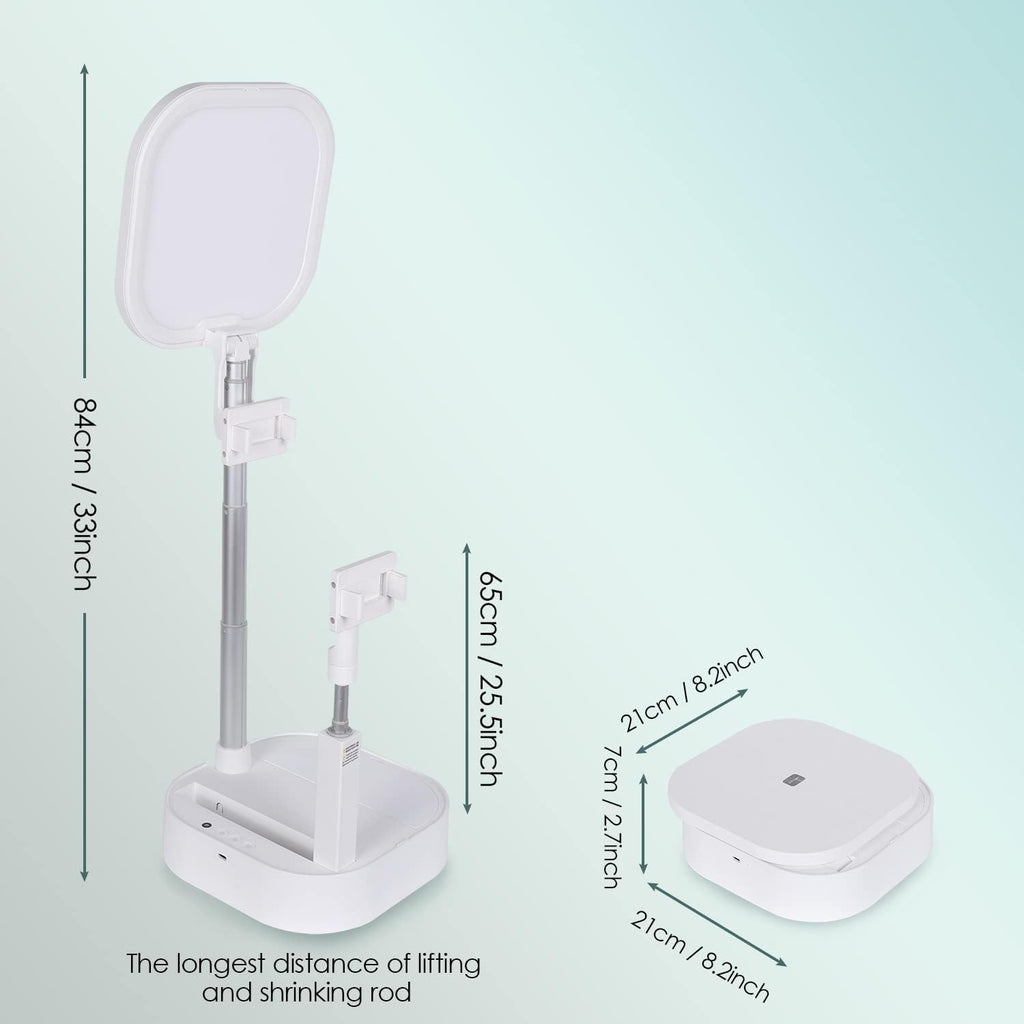 Rechargeable Wireless Foldable Phone Stand with LED Light, Pack of 2 Y89120