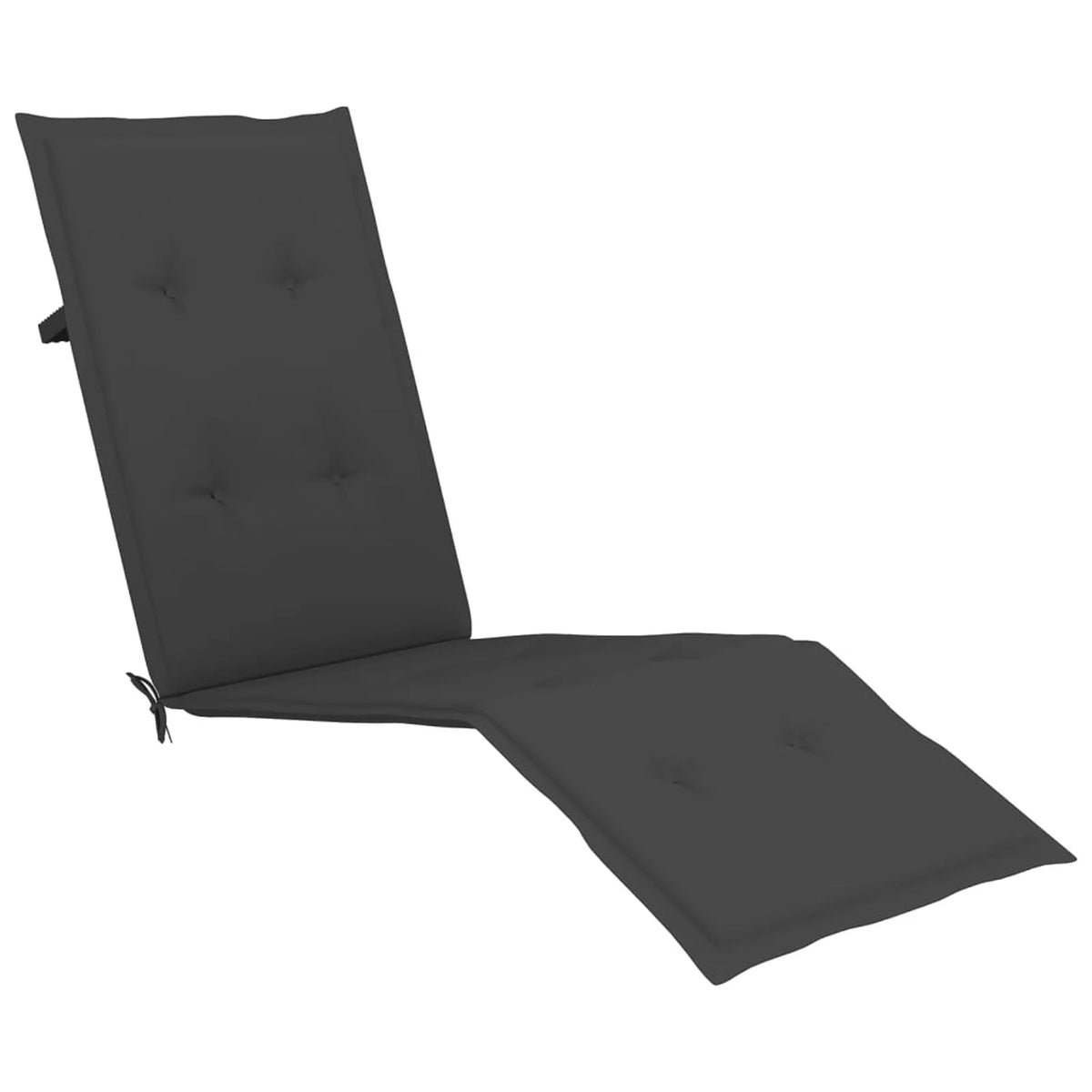 Patio Deck Chair with Footrest and Cushion Acacia Wood F164