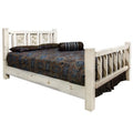 Full Size Bed with Laser Engraved Bear Design M38201