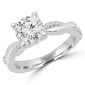 14K White Gold Diamond Solitaire Engagement Ring G7706