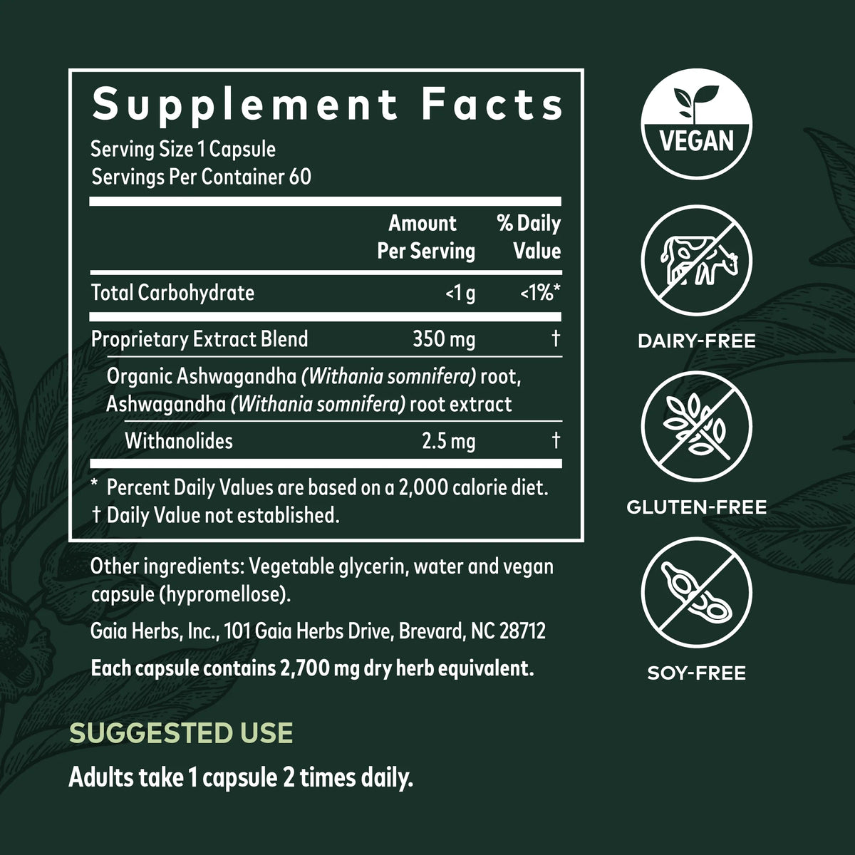 Ashwagandha Root 60 Vegan Liquid Phyto-Caps J212