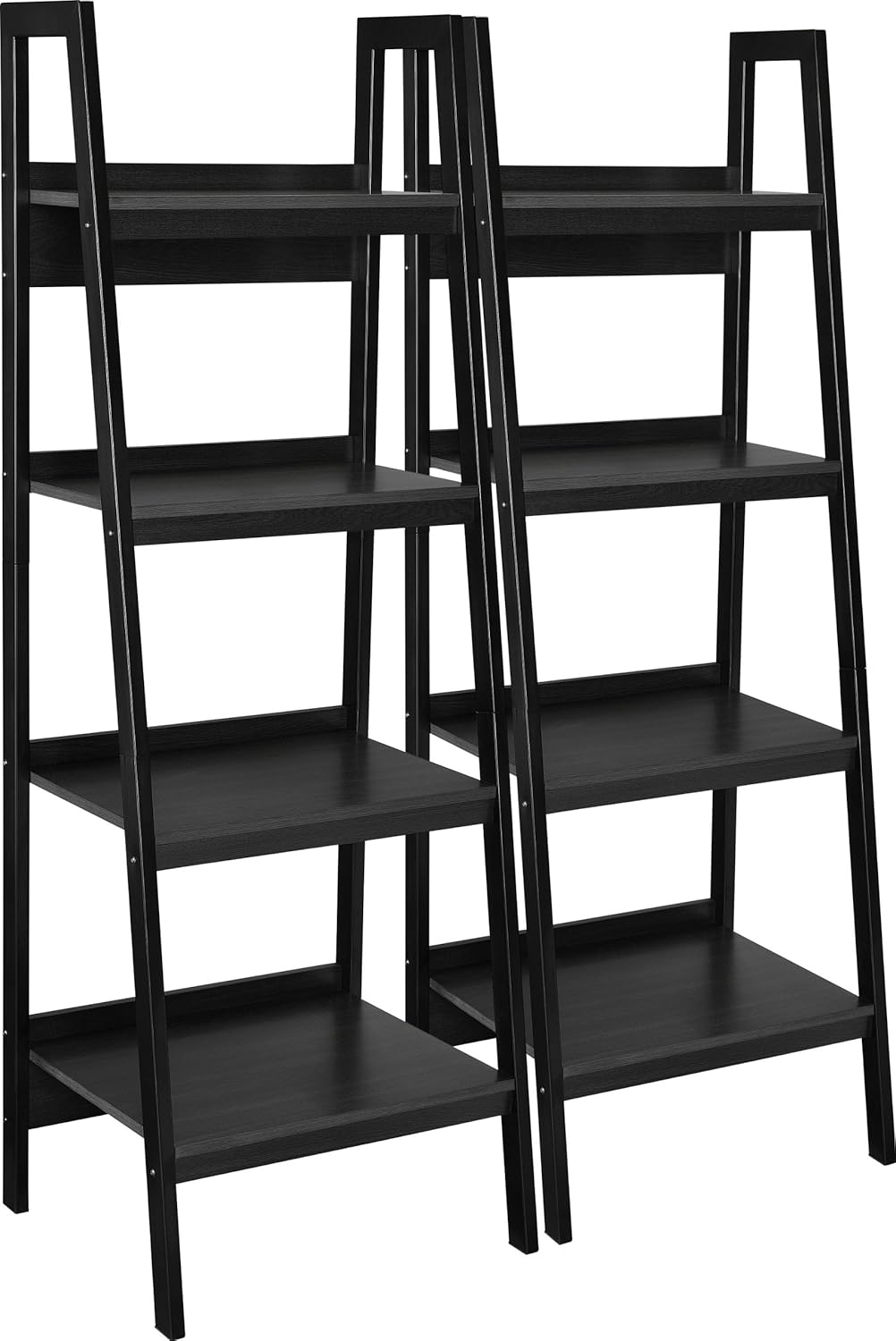 4 Shelf Ladder Bookcase, Black Y8829