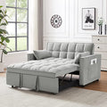 Gray Velvet Convertible Sleeper Sofa Bed P61289