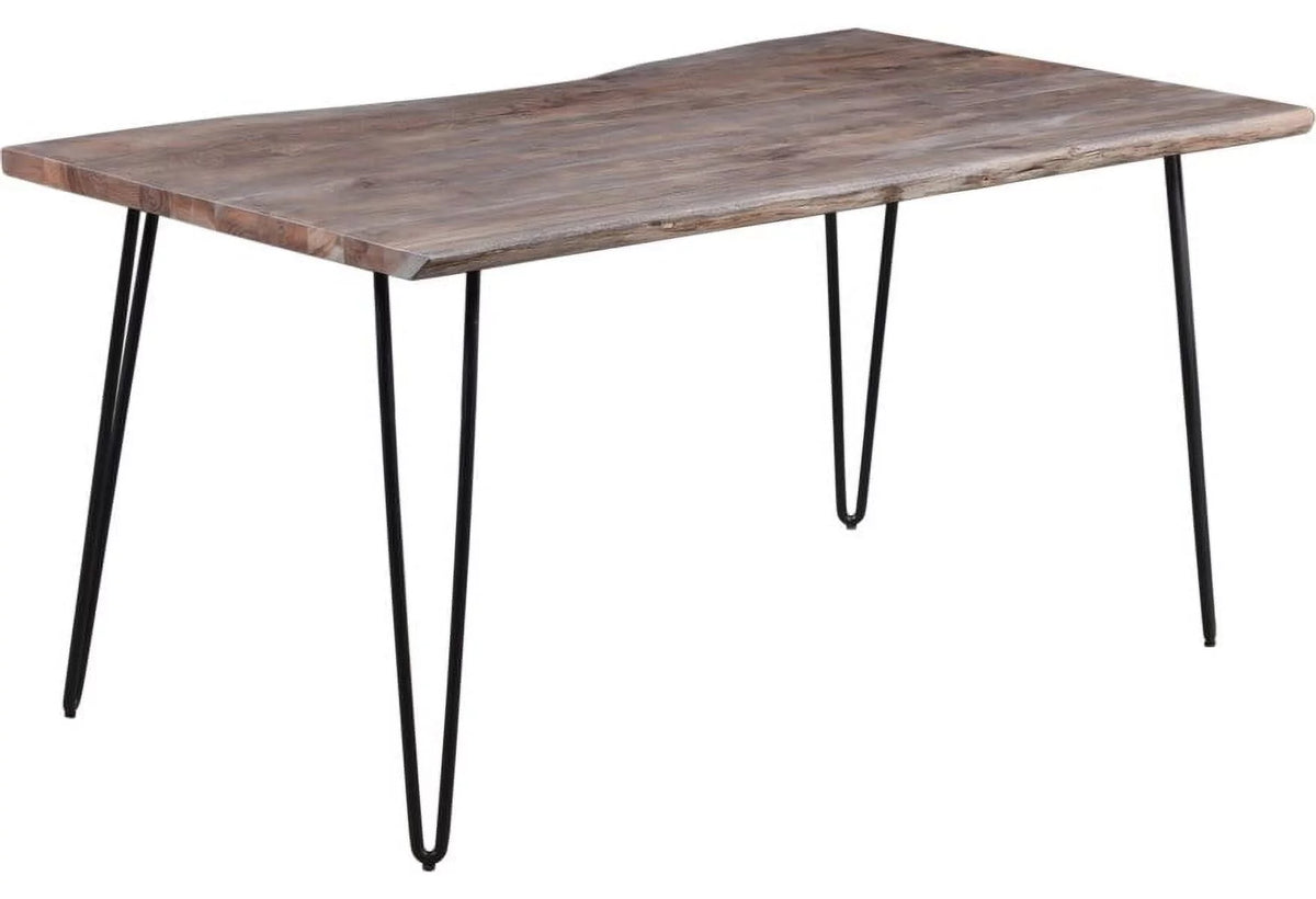 Solid Wood 60" Live Edge Dining Table C293448