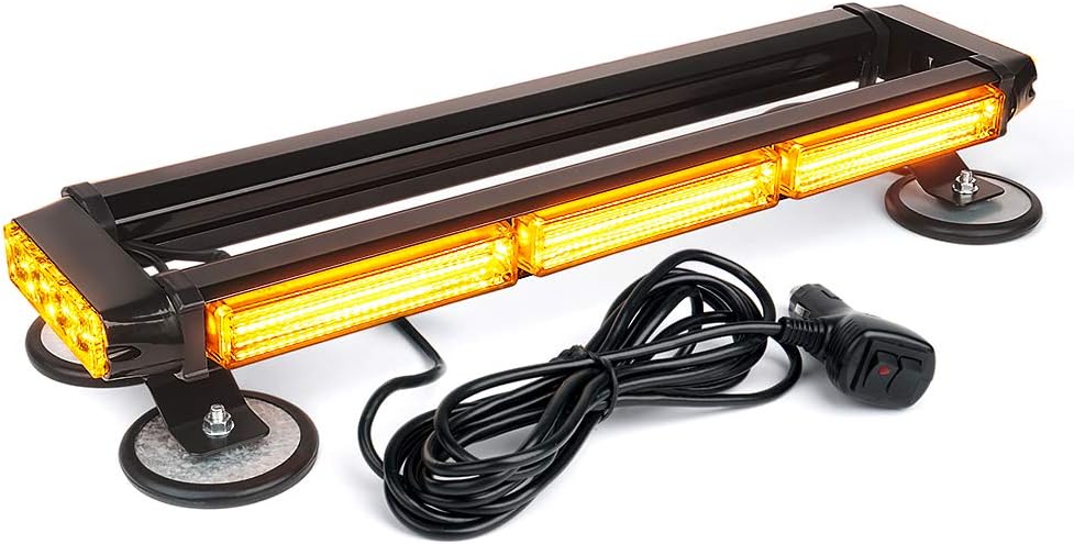 Blue COB LED Strobe Light Bar with Magnetic Base, Pack of 2 M9774