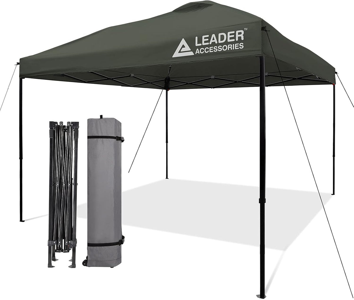 10'x10' Pop-Up Canopy Tent with Wheeled Carry Bag, Beige G396