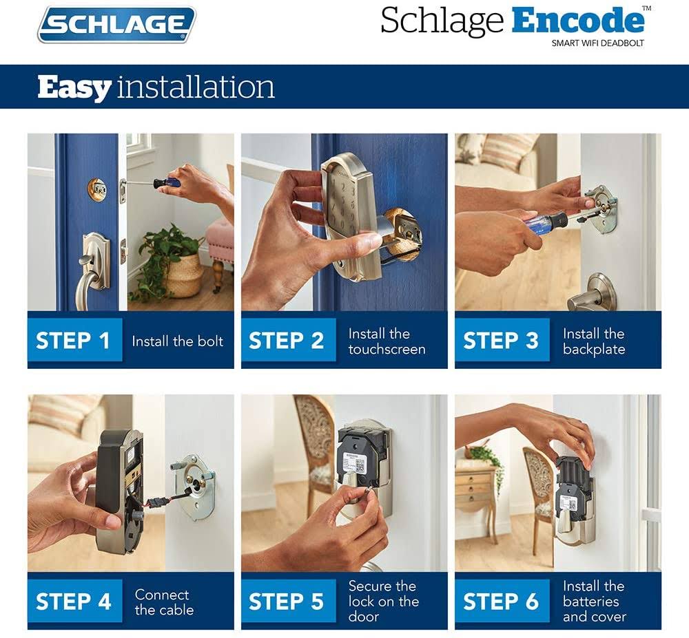 Satin Nickel WiFi Deadbolt U96285