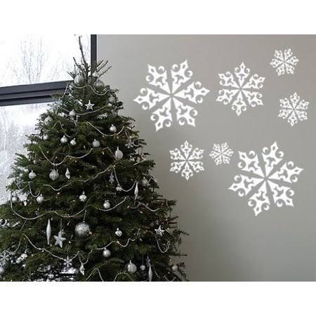 Brown 47in x 45in Snowflakes Wall Decal X233029