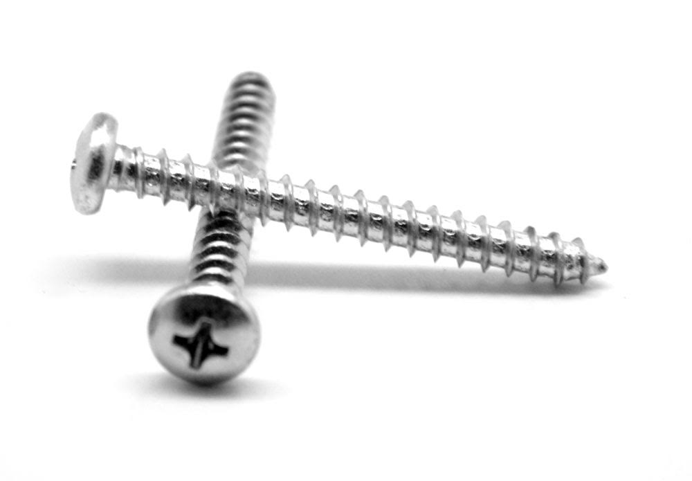 #8-18 x 5/16 Sheet Metal Screw Phillips Pan Head Type AB Low Carbon Steel Zinc Plated J957