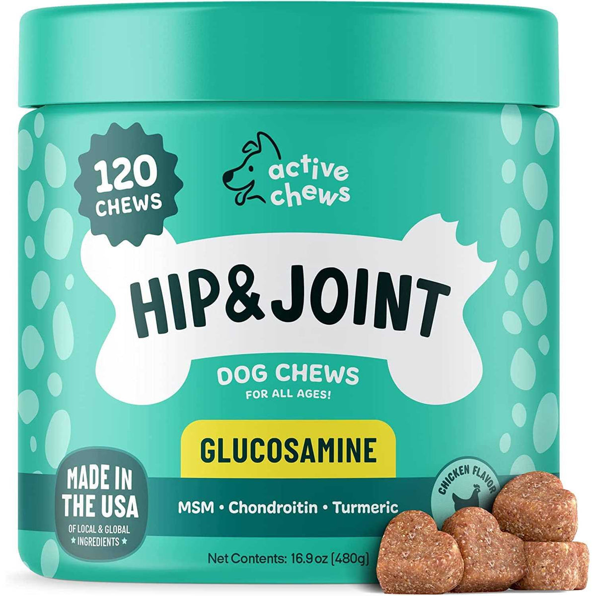 Glucosamine for Dogs Hip and Joint Supplement with Chondroitin, Turmeric, and Msm X120272