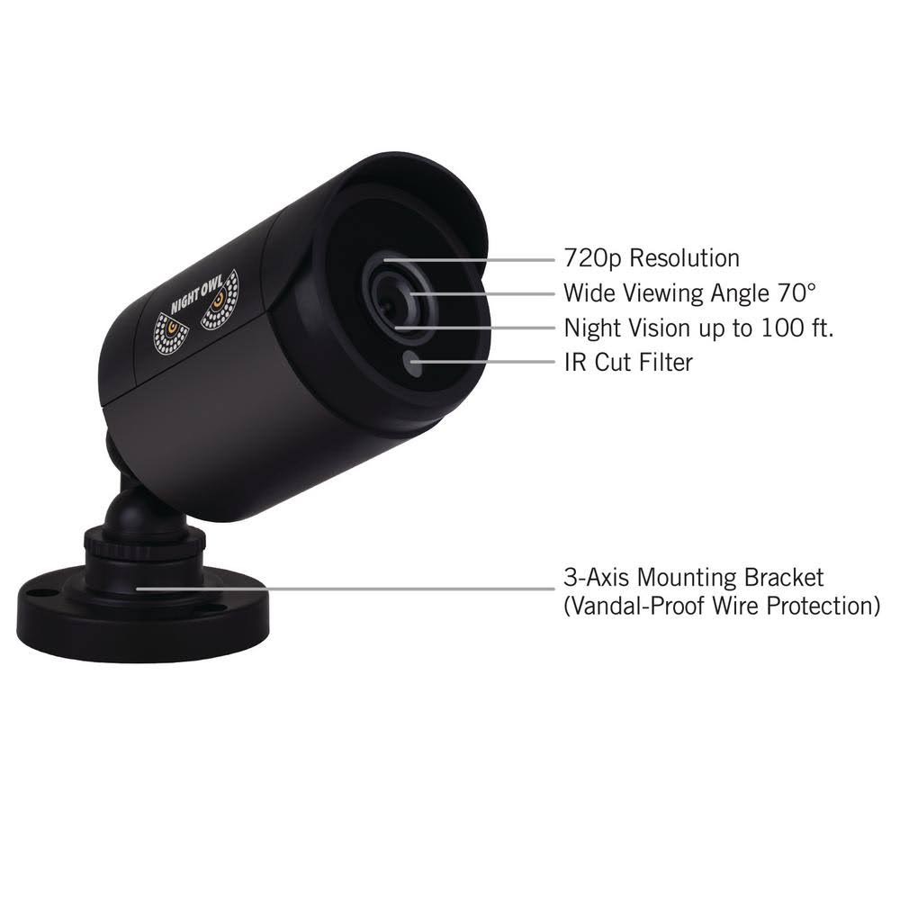8 Channel 1080 Lite HD Analog Video Security System with 1 TB HDD and 4 x 720p HD Wired Cameras R301