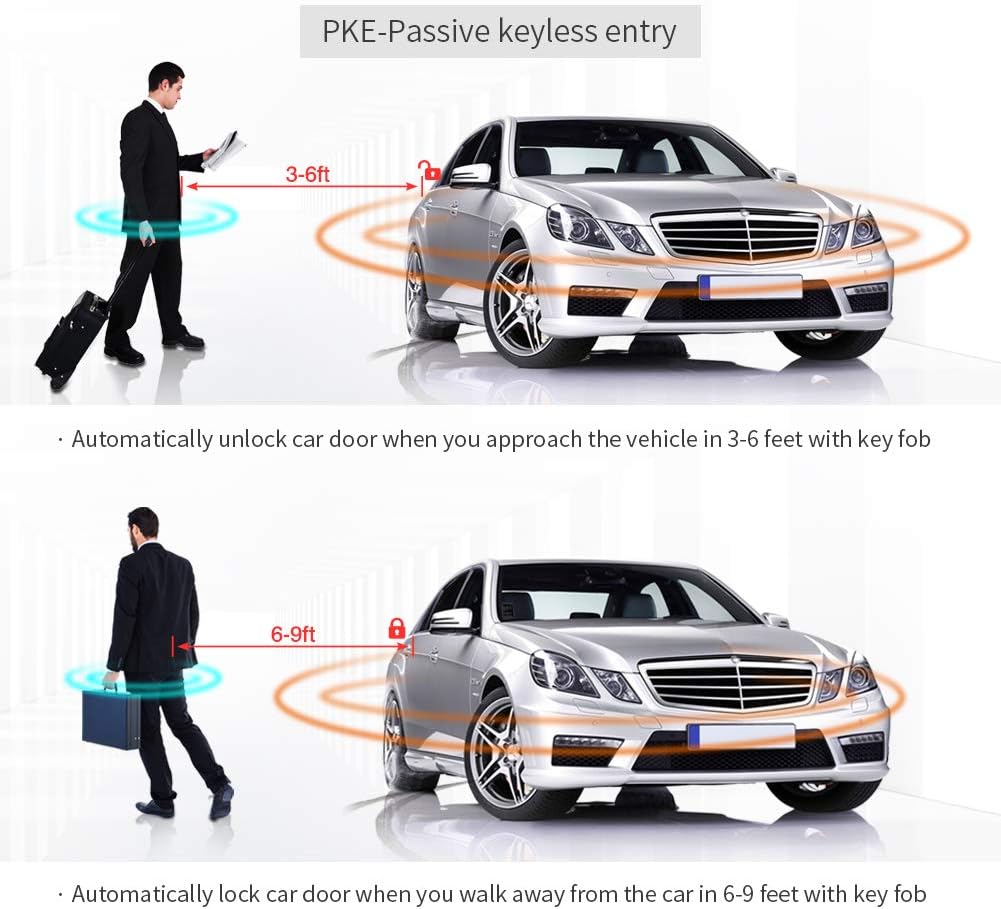 PKE Car Alarm System Keyless Entry Auto Start Push Start Button A22751