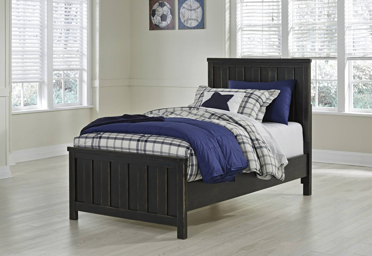 Black Twin Panel Headboard A757729