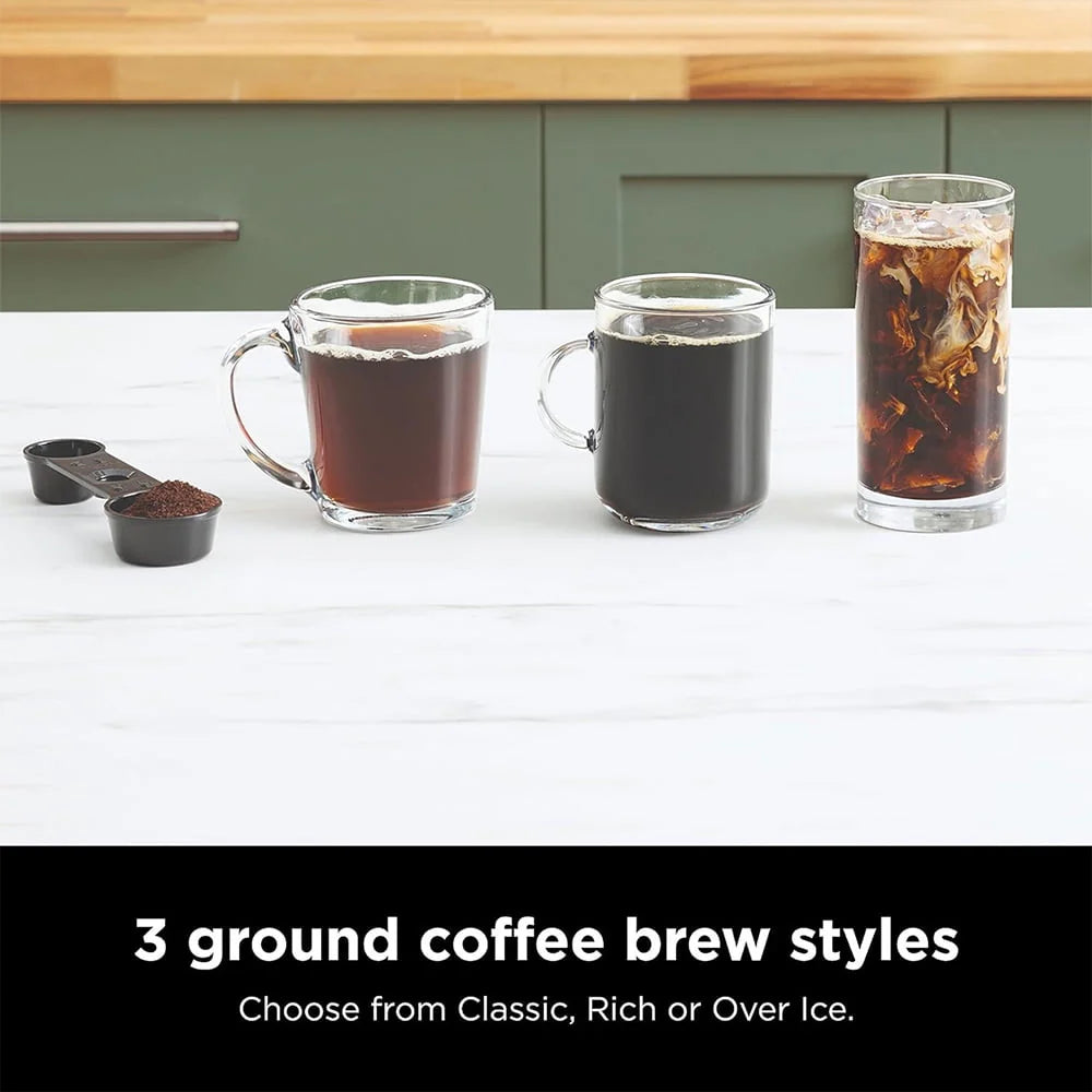 Black and Stainless Steel Espresso & Coffee System D159396