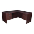 60" Double Pedestal L-Desk with 47" Return X1595