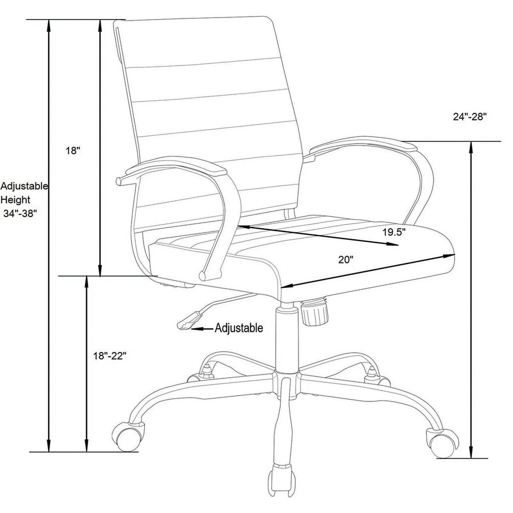 Adjustable Leather Office Chair B25571