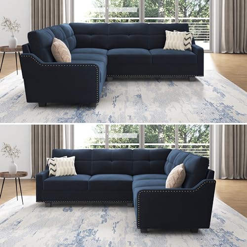 Dark Grey Convertible Sectional Sofa V916
