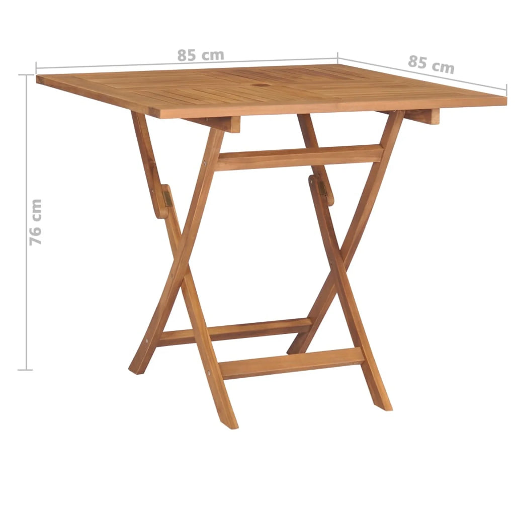 Folding Garden Table Solid Teak Wood V754462