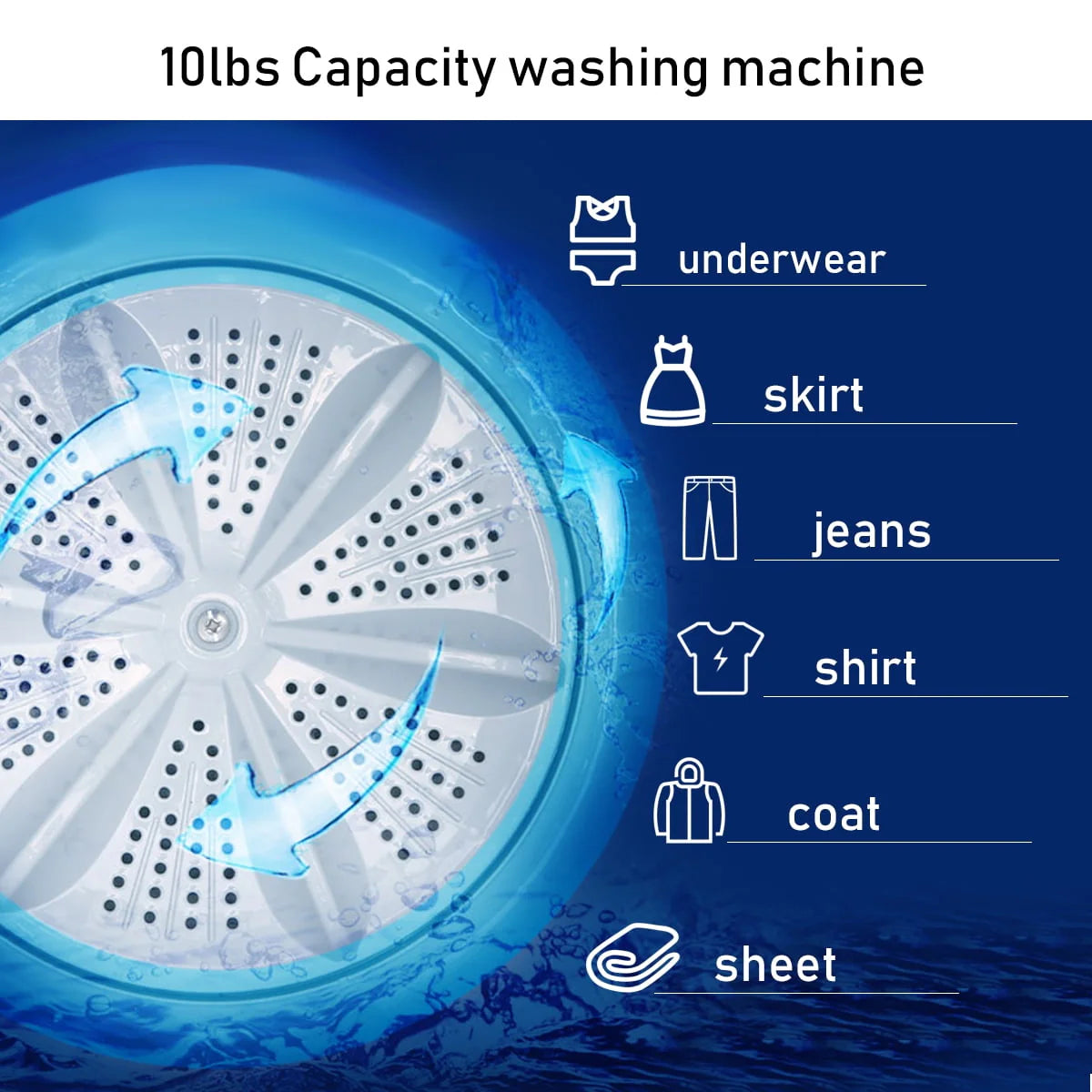 7.7 lbs Full-Automatic Washing Machine X50120