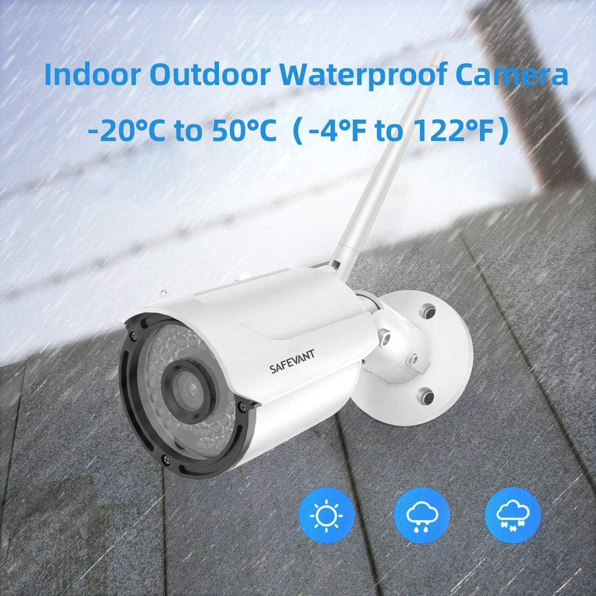 1080P Wireless Security Camera System 8 Channel 8PCS 2MP Night Vision H28740