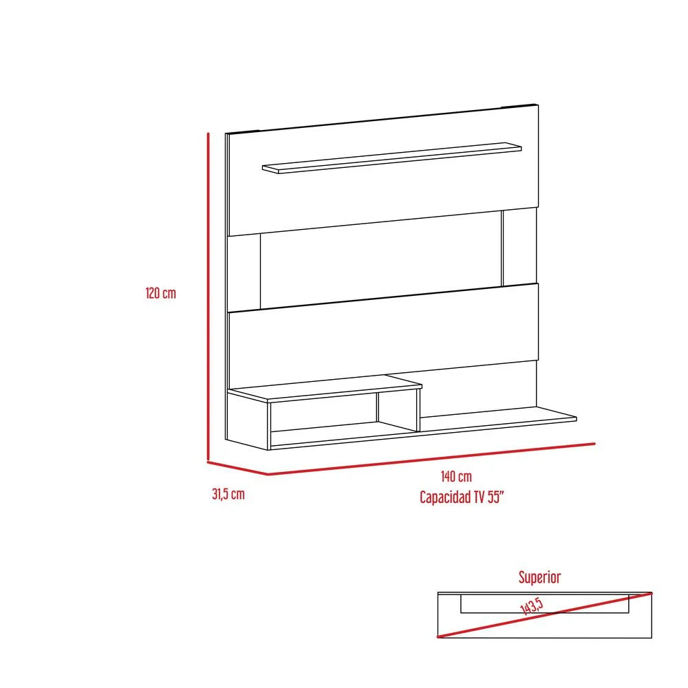 Light Pine Engineered Wood Entertainment Center B32014