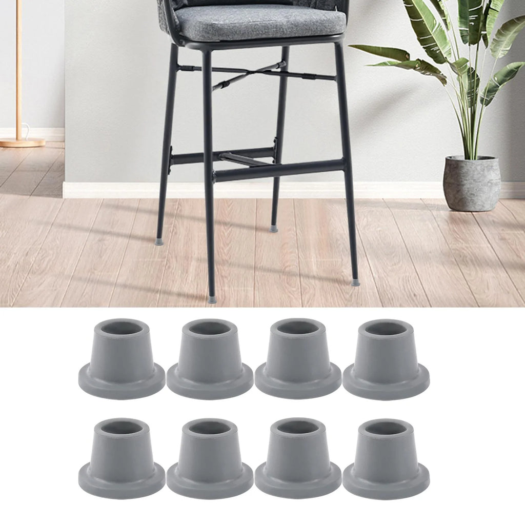 8x Shower Chair Feet Gray Rubber H773