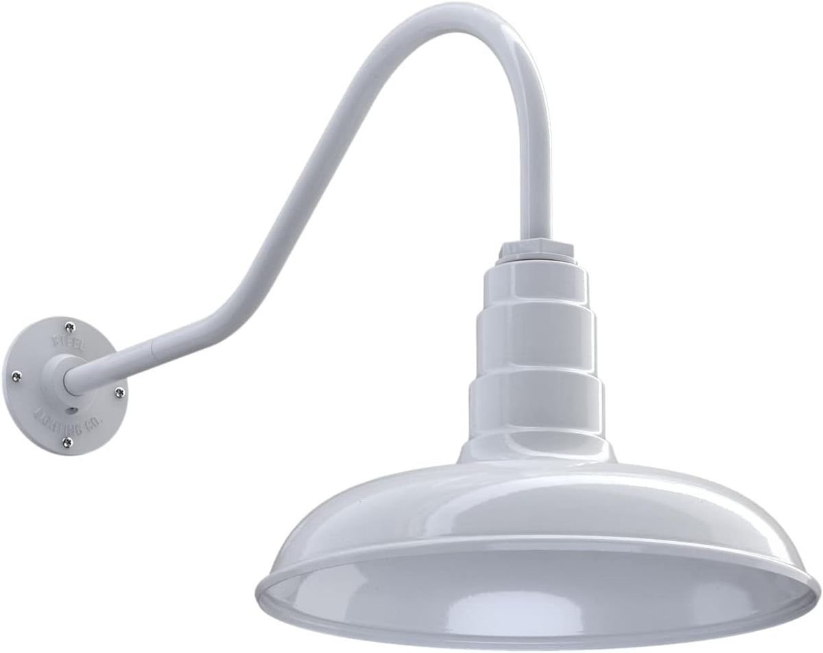 Black 14 inch Dome Outdoor Wall Mounted Barn Light Y4782