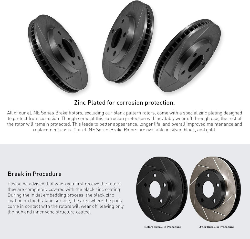 Front Brake Pads and Rotors Kit, Semi Metallic P2375