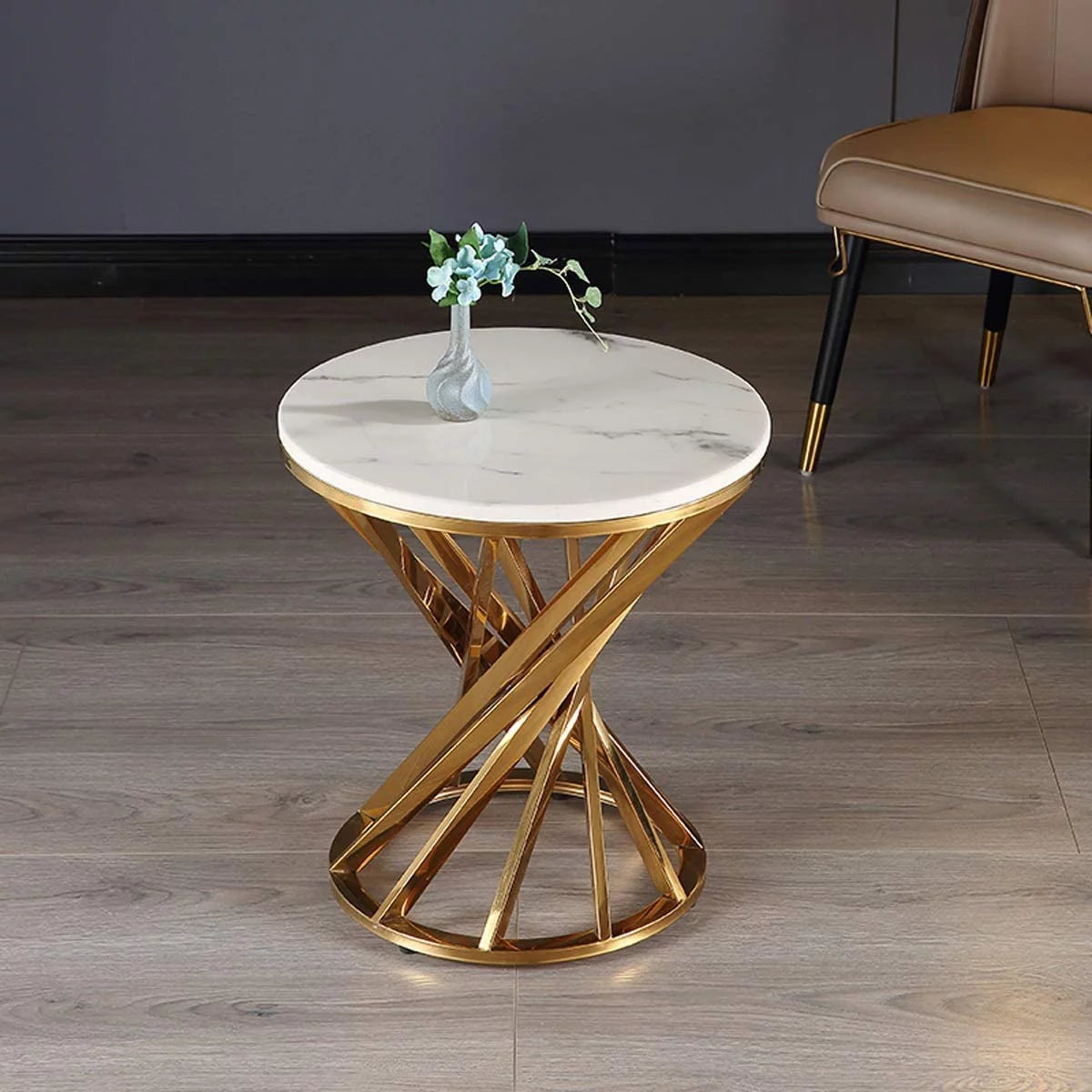 Round Coffee Table with Storage Shelf Y165136