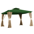 Green 10 x 12 Replacement Canopy Top Cover for Gazebo E7083