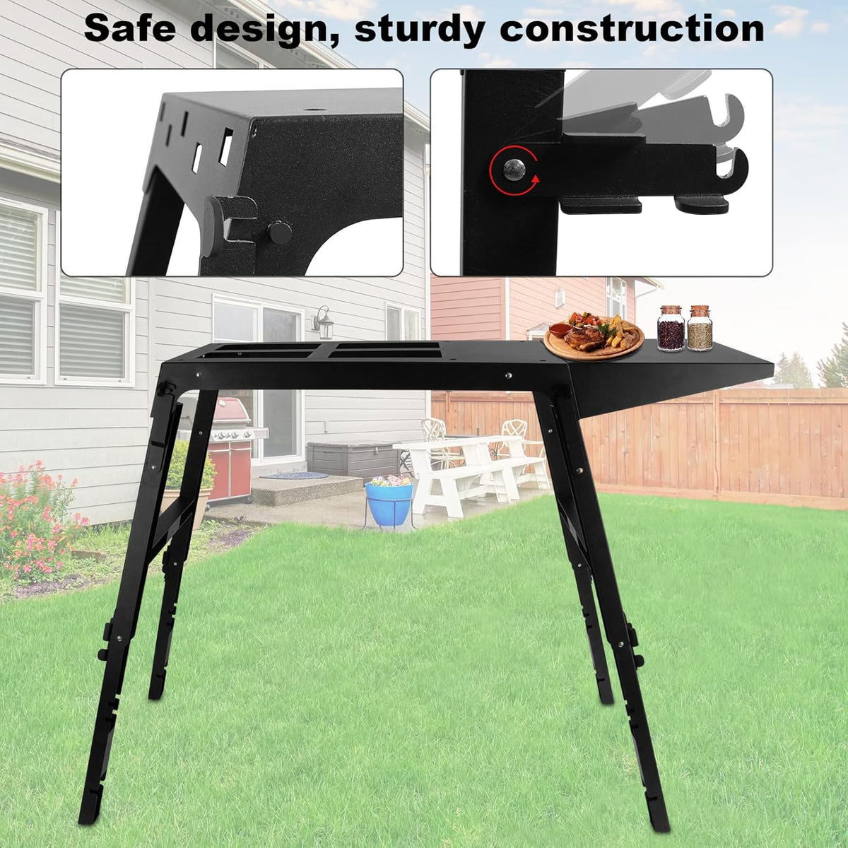 Portable Griddle Stand for Outdoor Camping Cooking H7018