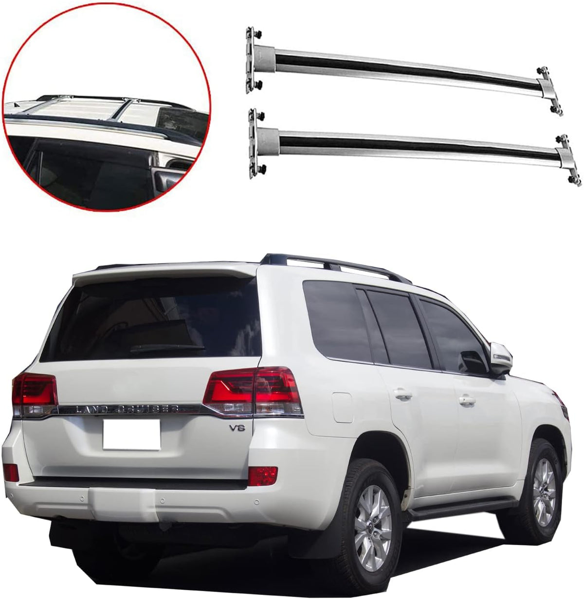 Aluminum Roof Rack Crossbars for Toyota Land Cruiser and Honda Pilot E16074