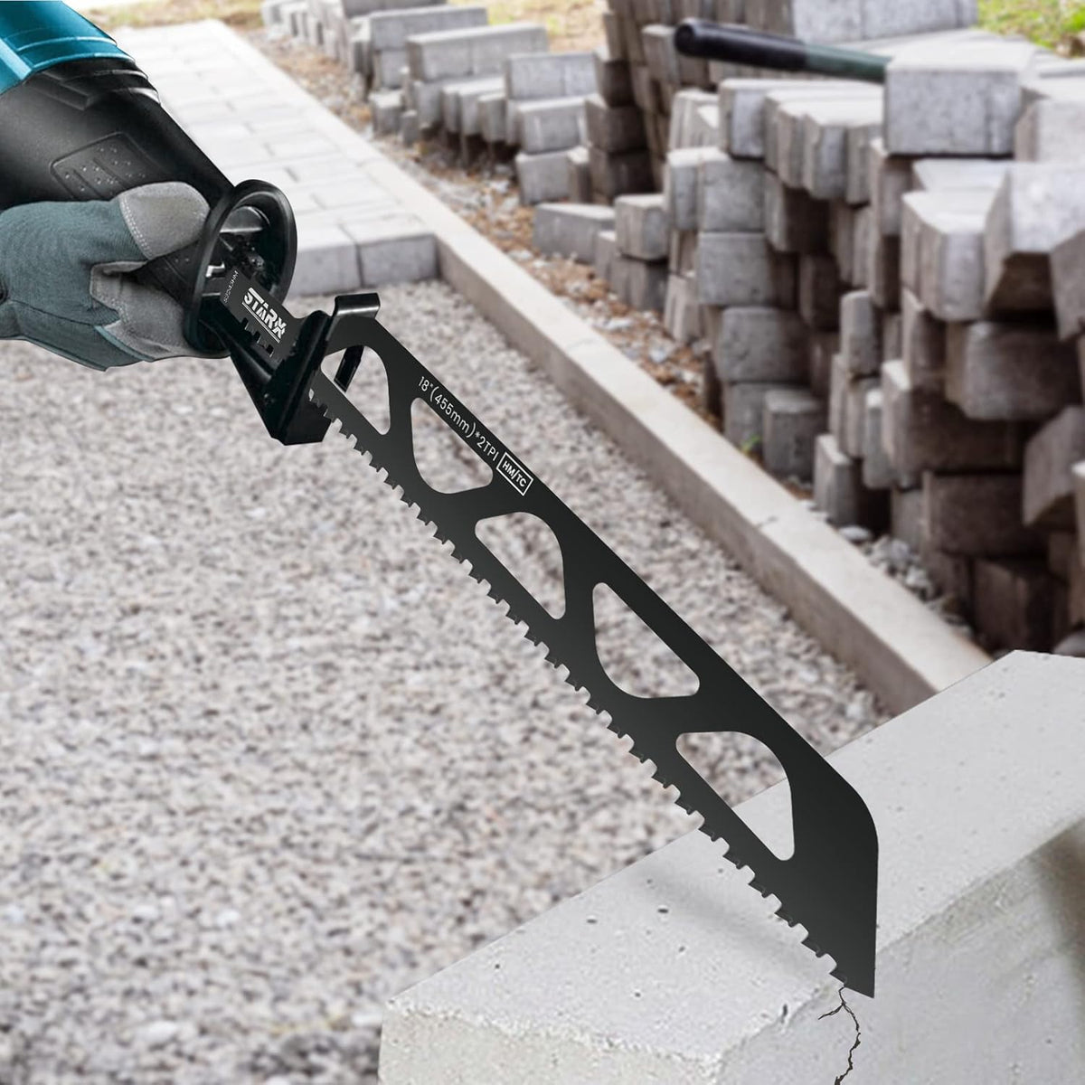 Reciprocating Saw Blades, Hard Alloy Masonry Blade, 12in/305mm F56204