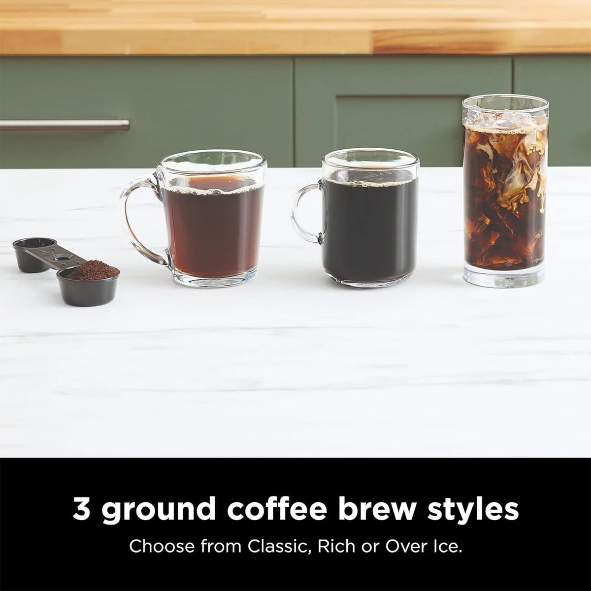 Black and Stainless Steel Espresso & Coffee System D159396