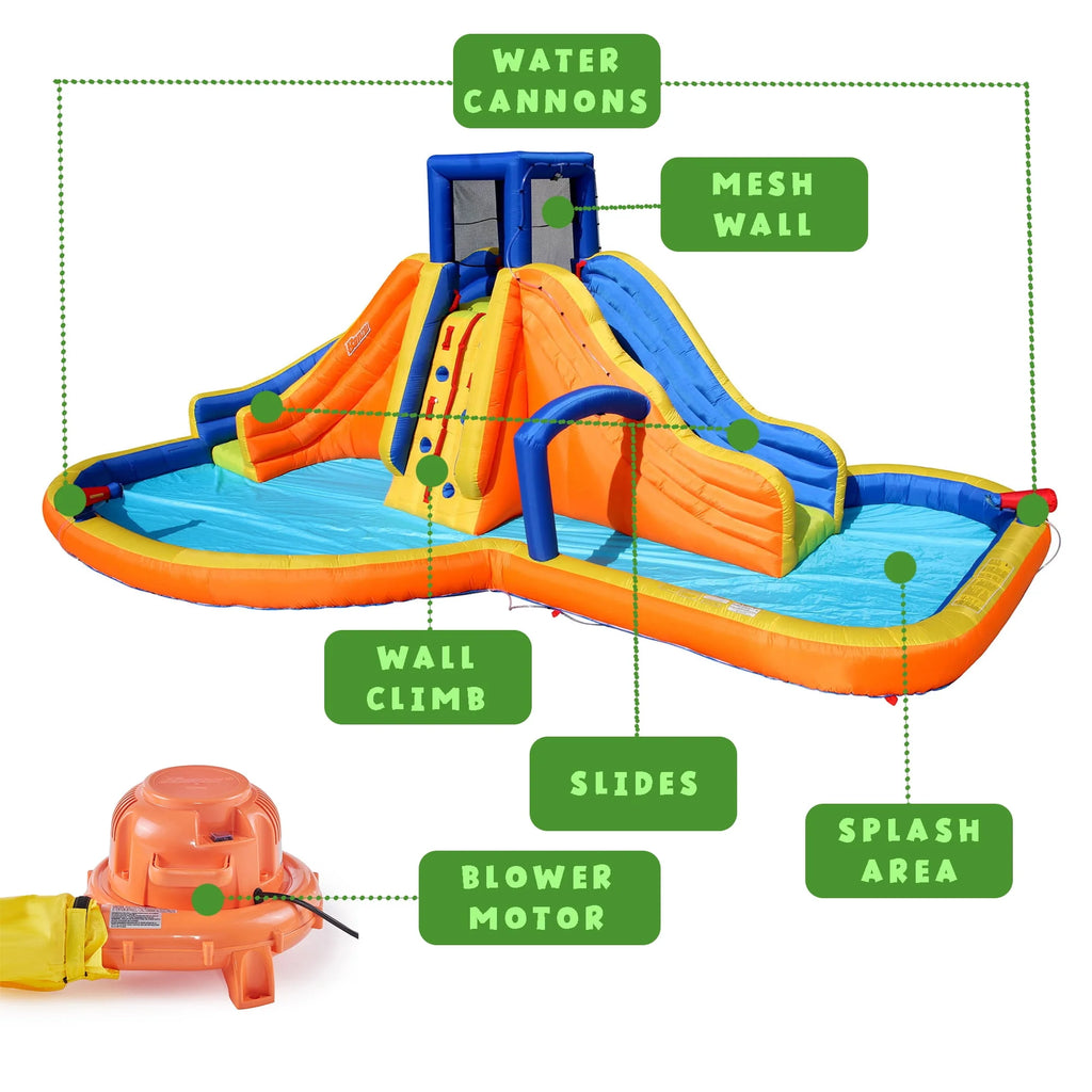Inflatable Water Park Dual Slides Climbing Rope U168468