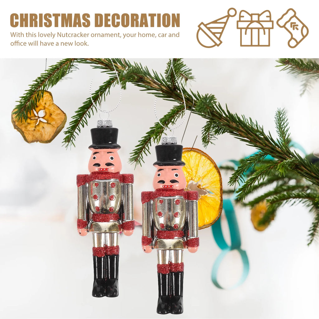 6Pcs Plastic Nutcracker Hanging Christmas Decoration A14136