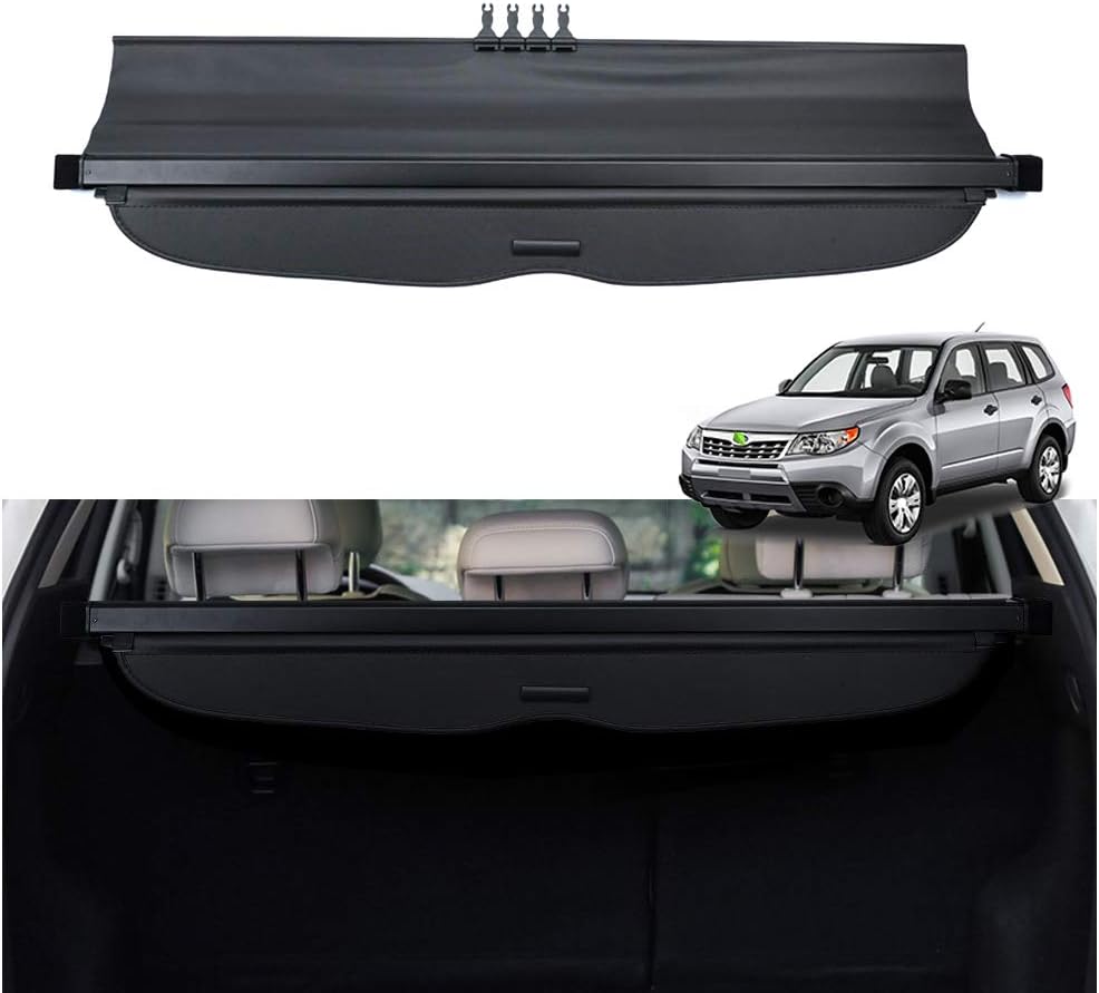 Black Retractable Rear Trunk Cargo Cover W224605