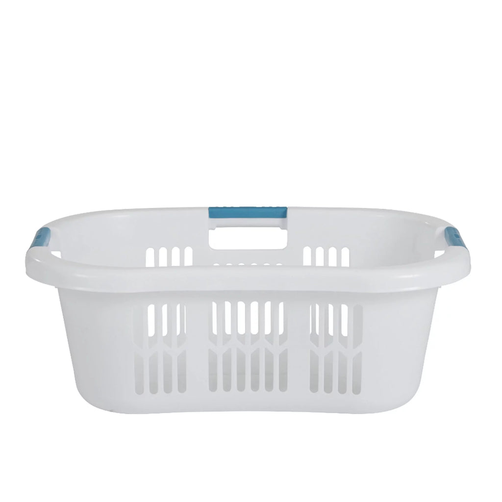 White 2.1 Bushel Plastic Laundry Basket Z193949
