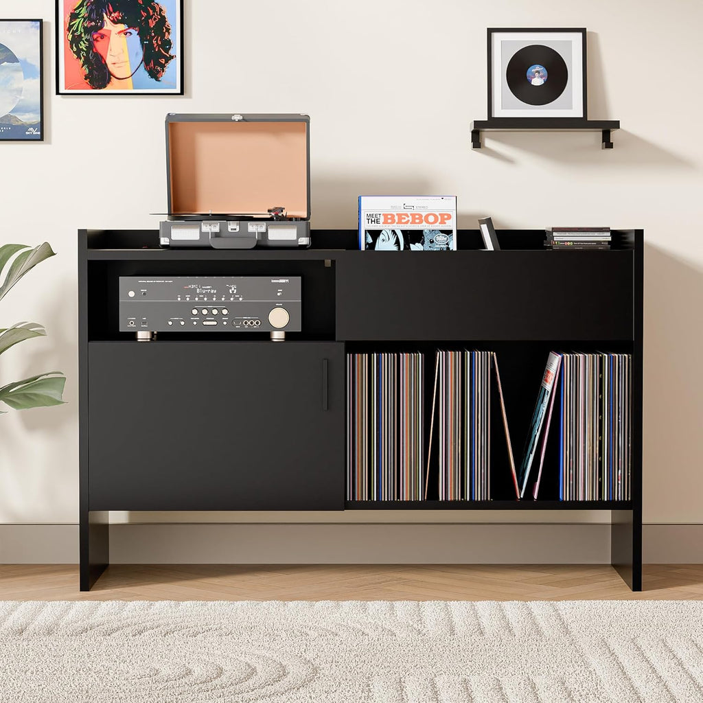 Black Record Cabinet P58256