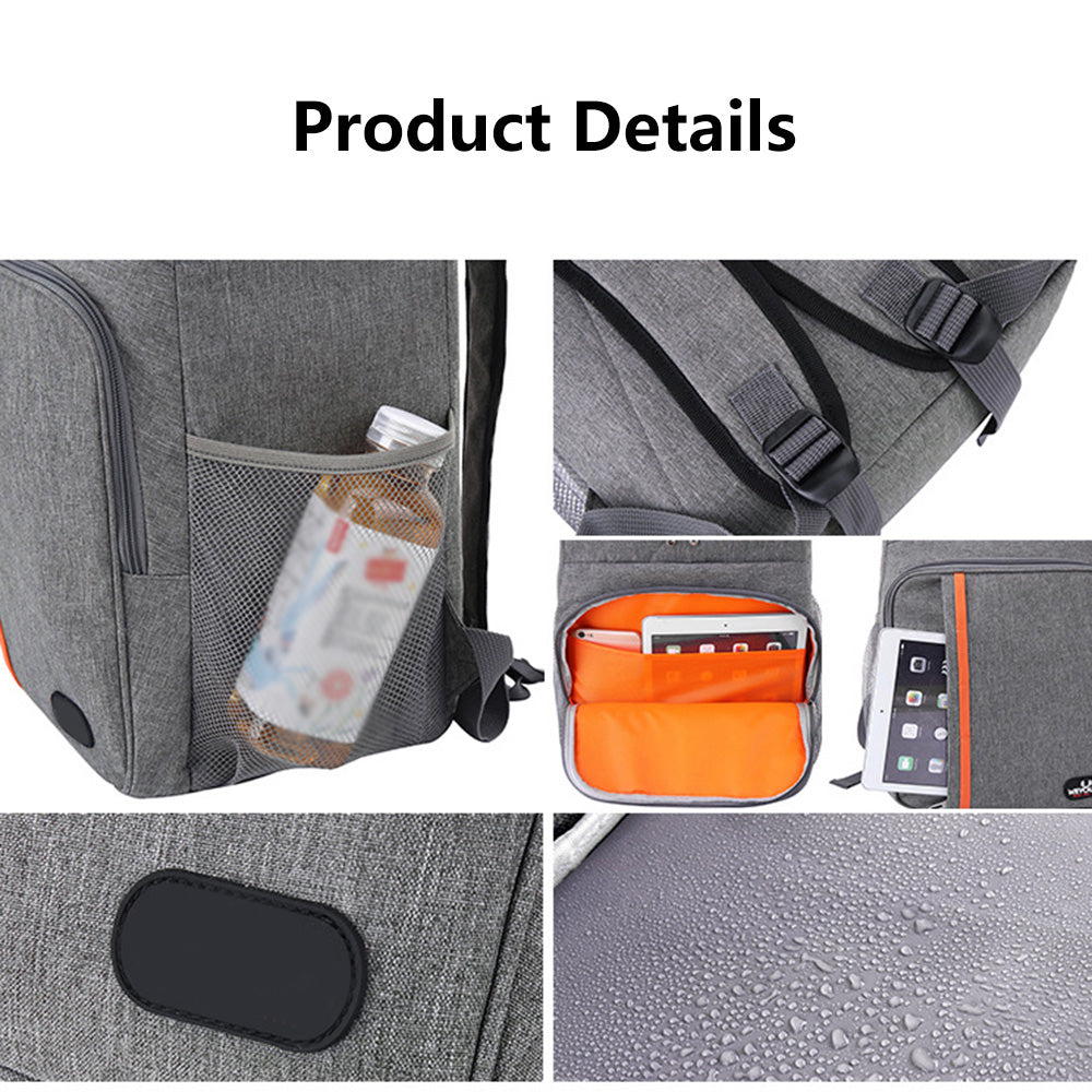 Insulated Cooler Backpack, Navy blue O134869