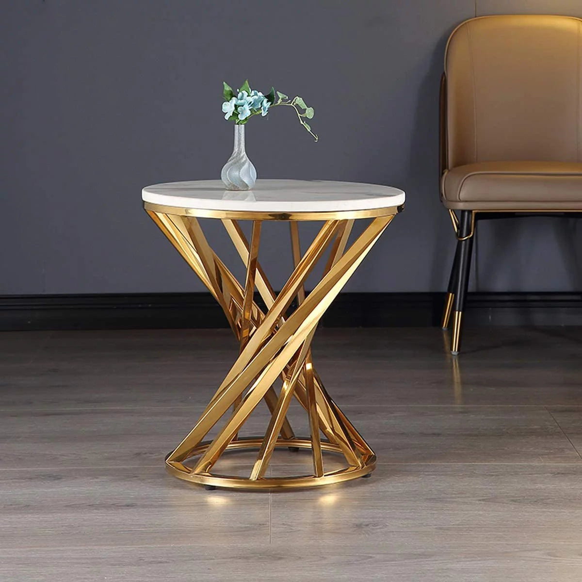 Round Coffee Table with Storage Shelf Y165136