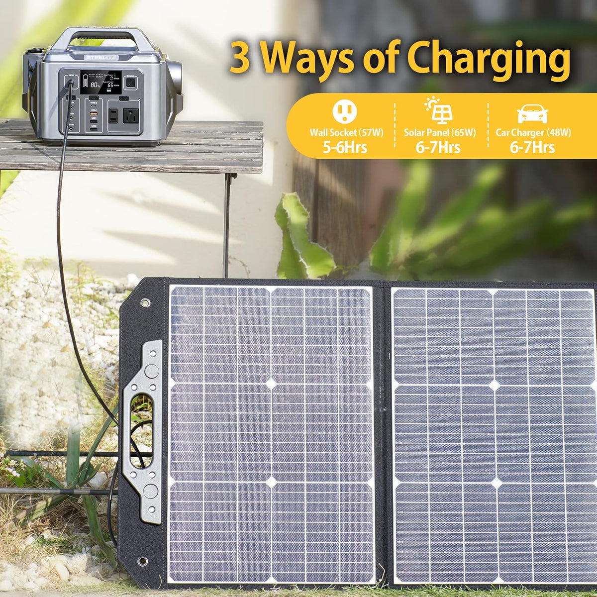 300W Portable Power Station 296Wh Lithium Battery with AC Outlet USB Ports H1411