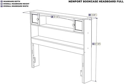 Full Bookcase Headboard in Walnut A94017