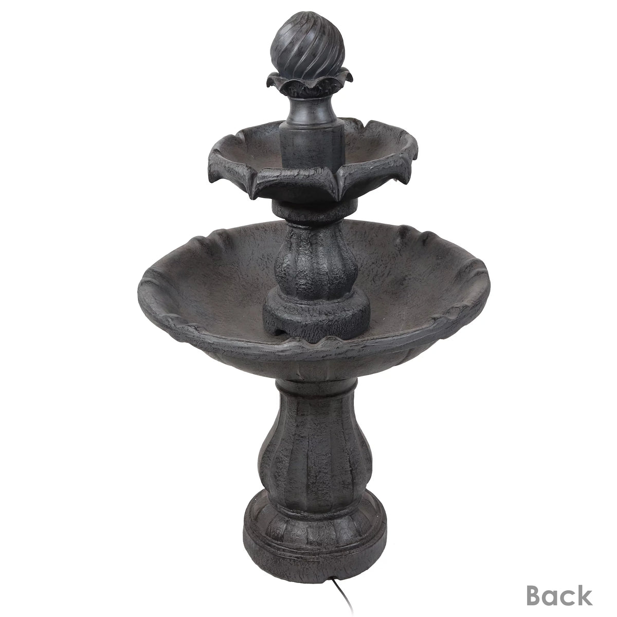 2-Tier Solar Outdoor Water Fountain with Battery Backup K531