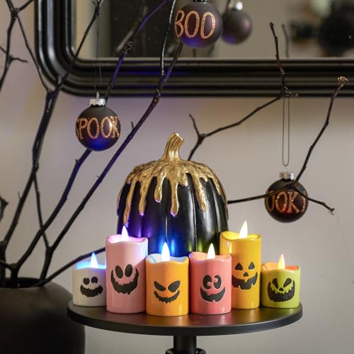 Color Changing Ceramic LED Tealight Candles Set of 6 M276598