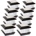 Black 8 Pack Solar LED Post Cap Light K912663