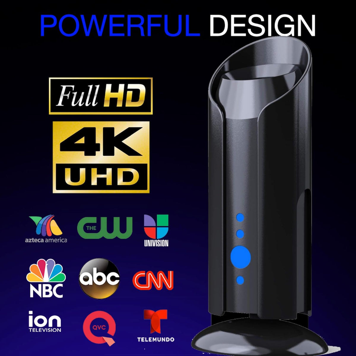 Digital Amplified Outdoor Indoor TV Antenna with 16ft Coaxial Cable H6405