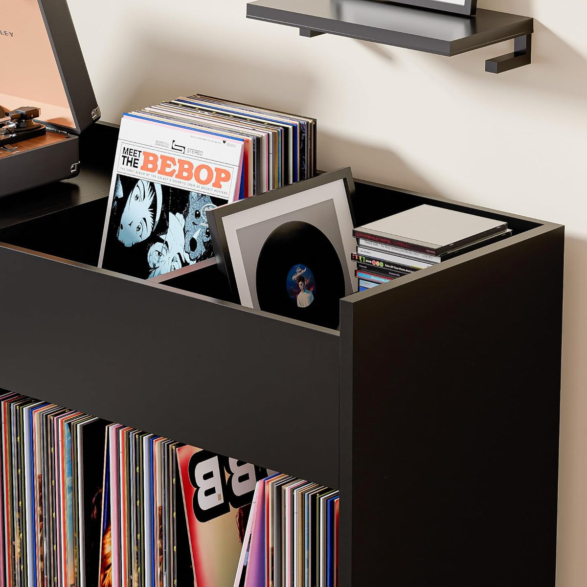 Black Record Cabinet P58256