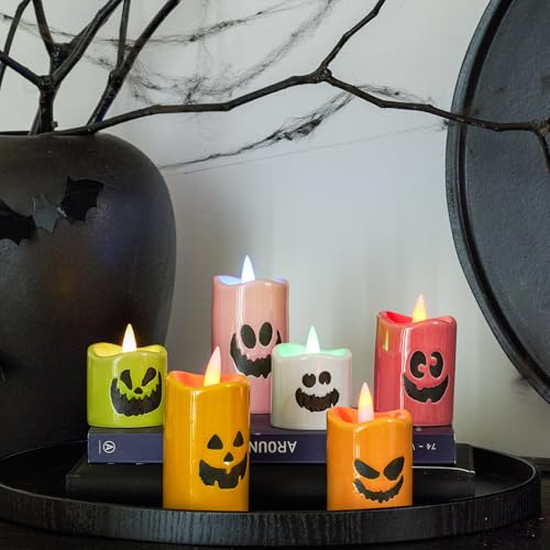 Color Changing Ceramic LED Tealight Candles Set of 6 M276598