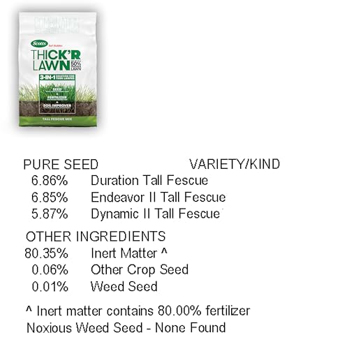 Grass Seed, Fertilizer, and Soil Improver for Tall Fescue, 4,000 sq. ft., 40 lbs. W3437
